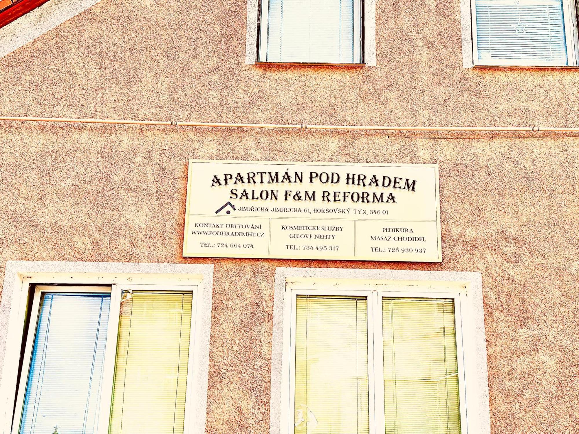 Apartman Pod Hradem Horšovský Týn Eksteriør bilde